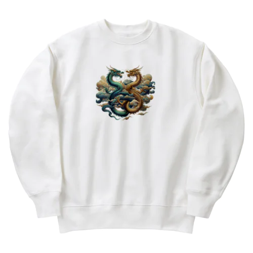 向き合う龍神 Heavyweight Crew Neck Sweatshirt