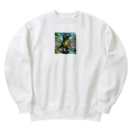 踊ってるワニ Heavyweight Crew Neck Sweatshirt