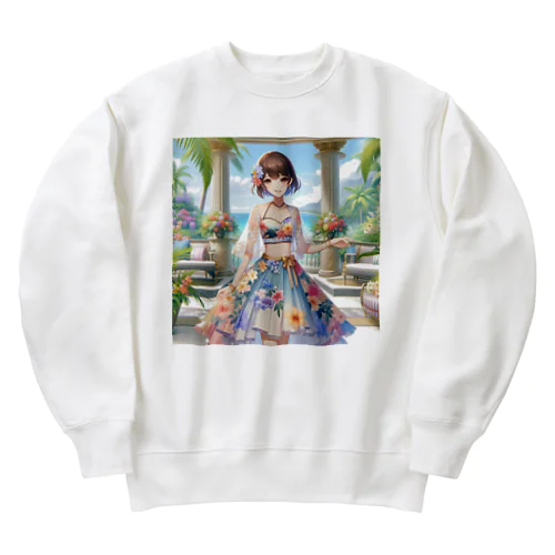 夏と南国と休日と Heavyweight Crew Neck Sweatshirt