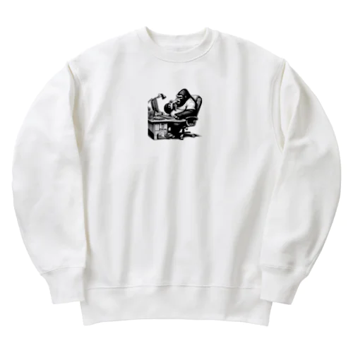 サラリーマンゴリラの昼食 Heavyweight Crew Neck Sweatshirt