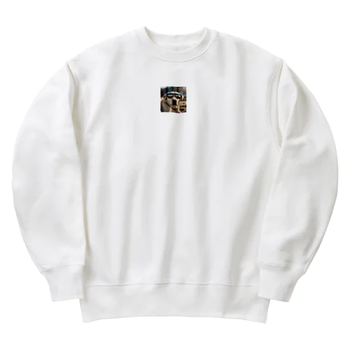 食いしん坊のレトと言いますねん Heavyweight Crew Neck Sweatshirt