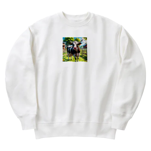 お牛様 Heavyweight Crew Neck Sweatshirt