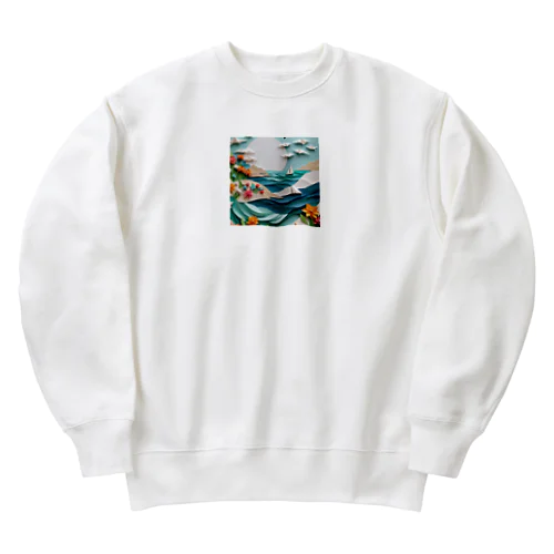 折り紙のイラスト_044 Heavyweight Crew Neck Sweatshirt