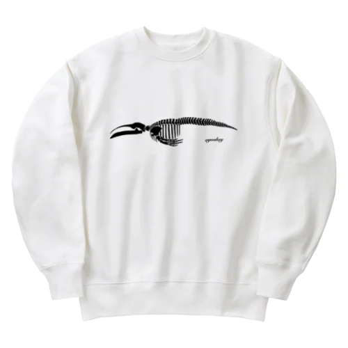 シロナガスクジラ標本 Heavyweight Crew Neck Sweatshirt