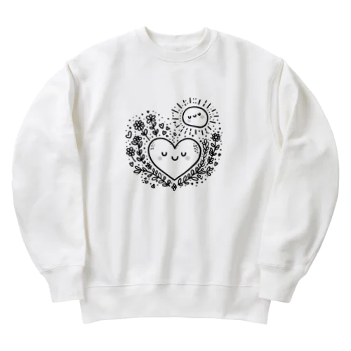 ゆるいハート Heavyweight Crew Neck Sweatshirt