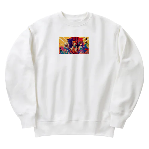 ことわざ物語：鬼に金棒 Heavyweight Crew Neck Sweatshirt