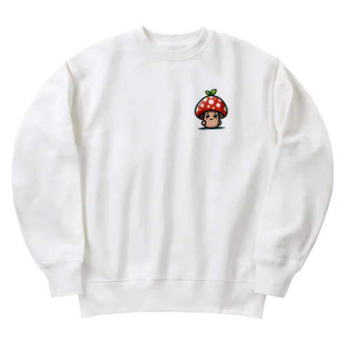 かわいいキノコくん🍄 Heavyweight Crew Neck Sweatshirt