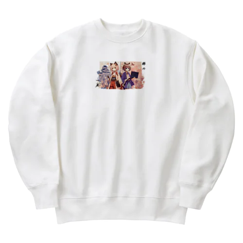 ことわざ物語：鶴の一声 Heavyweight Crew Neck Sweatshirt