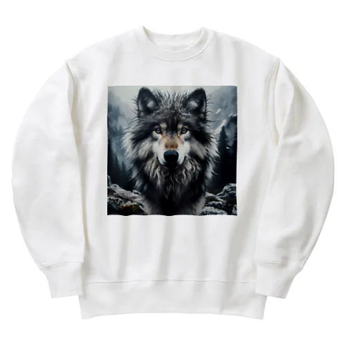 オオカミ　森の番人 Heavyweight Crew Neck Sweatshirt