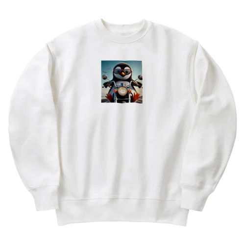 サングラスをかけたワイルドなペンギン① Heavyweight Crew Neck Sweatshirt