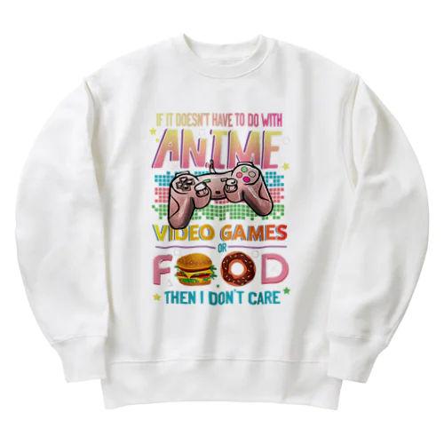 アニメ ビデオゲーム フード - アニメ愛好家へのギフトアイデア 女の子 男の子 Heavyweight Crew Neck Sweatshirt