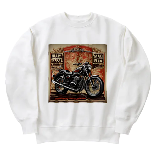 レトロモーターサイクルの魅力 Heavyweight Crew Neck Sweatshirt