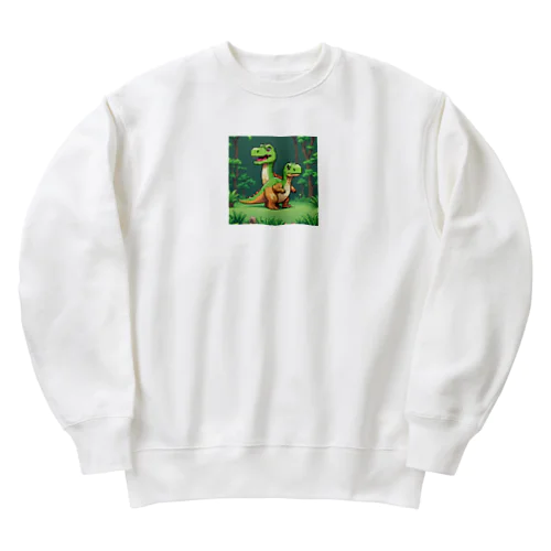 いきわかれ恐竜 Heavyweight Crew Neck Sweatshirt