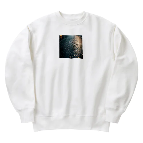 雨とぶつぶつ Heavyweight Crew Neck Sweatshirt