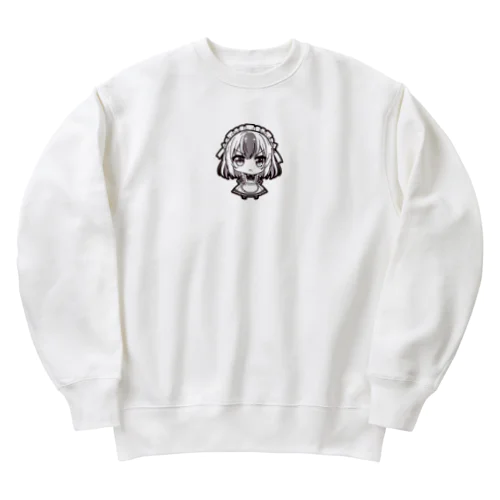 かわいいメイドさん Heavyweight Crew Neck Sweatshirt