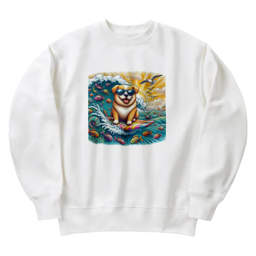 サーフィンワンコ Heavyweight Crew Neck Sweatshirt