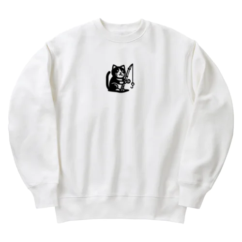 釣り猫 Heavyweight Crew Neck Sweatshirt