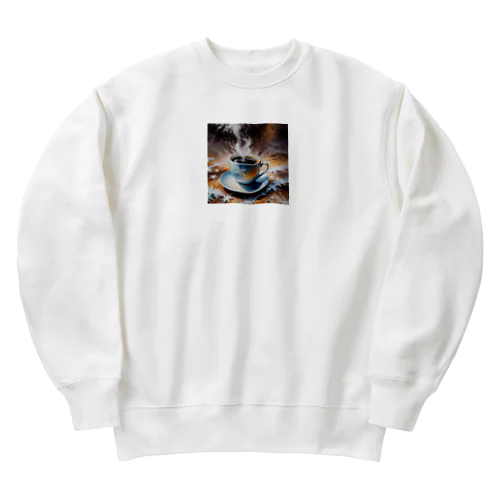 つめたい？あったかい？コーヒー Heavyweight Crew Neck Sweatshirt