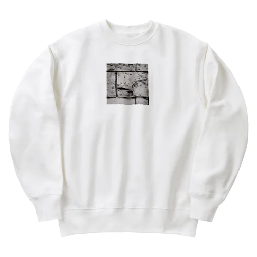 白いブロック Heavyweight Crew Neck Sweatshirt