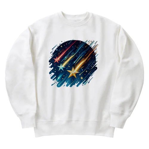 3つの流れ星 Heavyweight Crew Neck Sweatshirt