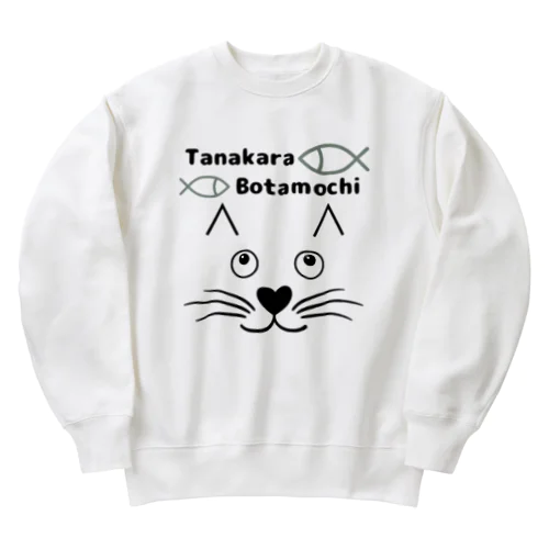 棚からぼたもちCat Heavyweight Crew Neck Sweatshirt