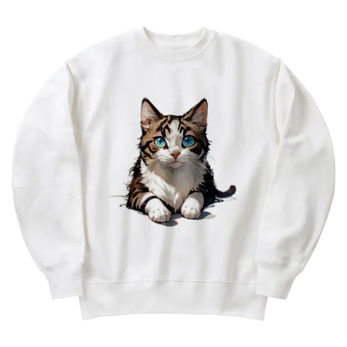 ン猫ちゃん！！ Heavyweight Crew Neck Sweatshirt