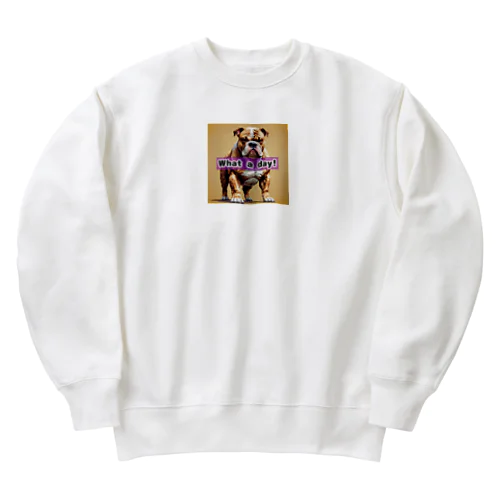 魅力満点のブルドッグがただいま登場！ Heavyweight Crew Neck Sweatshirt