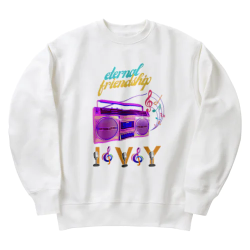 懐かしいラジカセ Heavyweight Crew Neck Sweatshirt