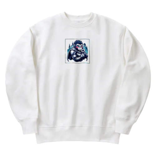 恋するゴリラヒーロー Heavyweight Crew Neck Sweatshirt