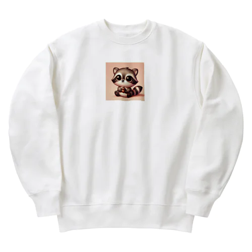 デフォルメアライグマグッズ Heavyweight Crew Neck Sweatshirt