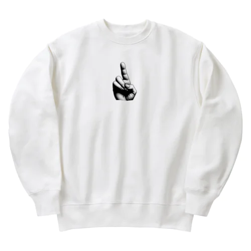 違和感のある指 Heavyweight Crew Neck Sweatshirt