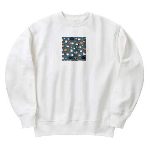 くるくるマンチカン Heavyweight Crew Neck Sweatshirt