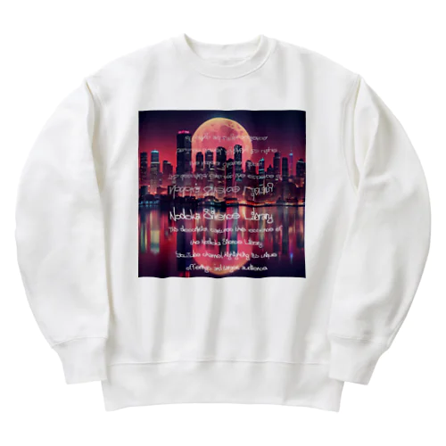 Electro Moon Heavyweight Crew Neck Sweatshirt