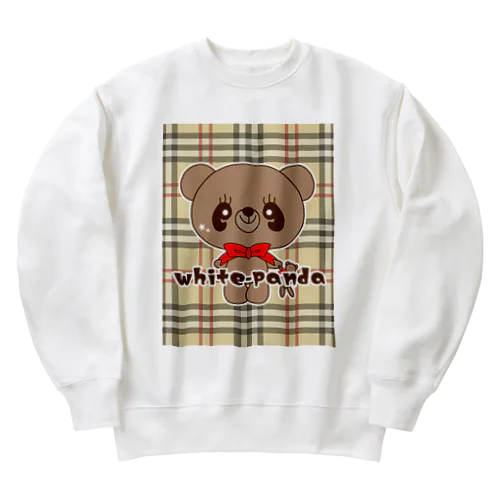 チェック大好きくまくん♪ Heavyweight Crew Neck Sweatshirt