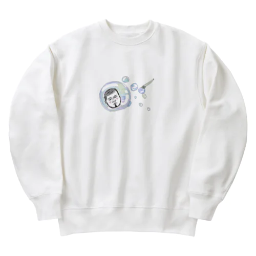 ひげもみあげシャボン玉 Heavyweight Crew Neck Sweatshirt