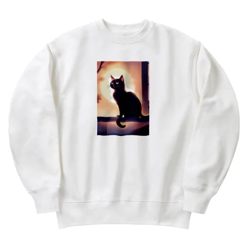 思いやり猫ちゃん Heavyweight Crew Neck Sweatshirt