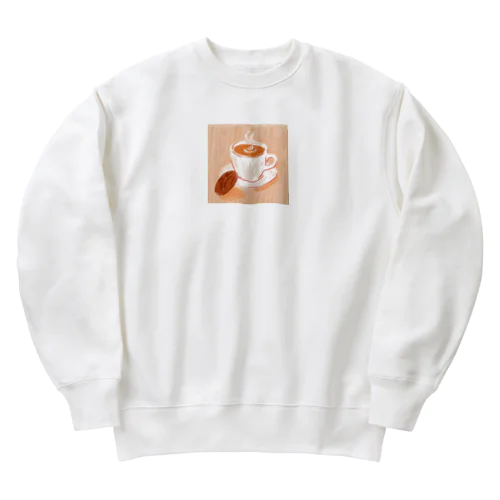 レトロ風なコーヒーイラストグッズ Heavyweight Crew Neck Sweatshirt