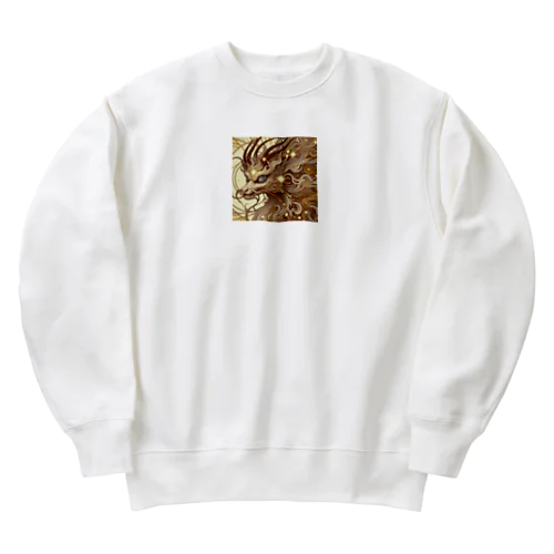 金色に輝く麒麟 Heavyweight Crew Neck Sweatshirt