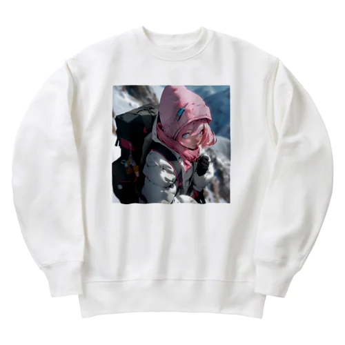 氷の頂を目指して Heavyweight Crew Neck Sweatshirt