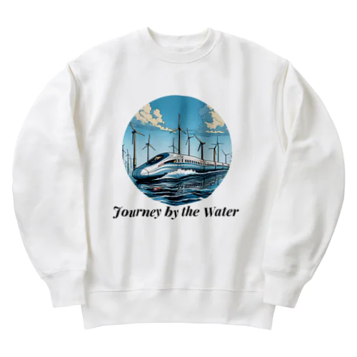 新幹線 水辺の旅 02 Heavyweight Crew Neck Sweatshirt