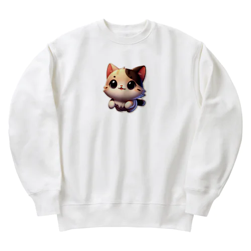 可愛い猫🐱💞 Heavyweight Crew Neck Sweatshirt