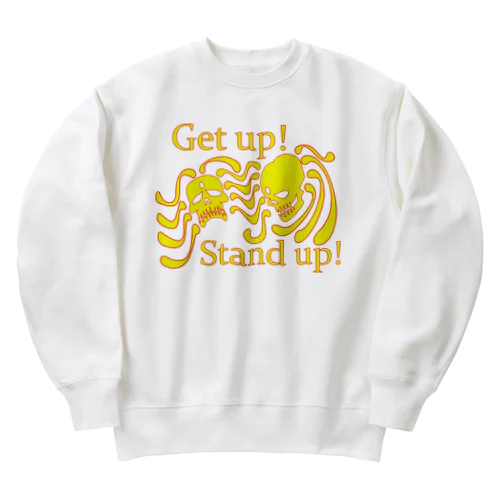 Get up! Stand up!（黄色） Heavyweight Crew Neck Sweatshirt