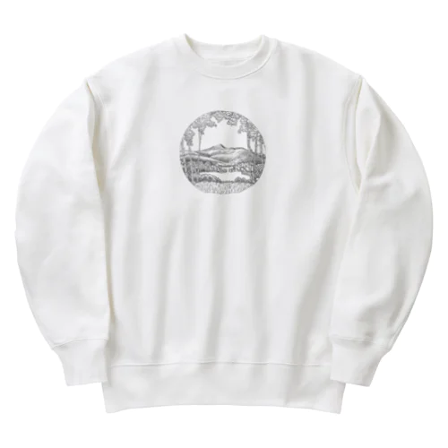 川の畔　ラインアート Heavyweight Crew Neck Sweatshirt