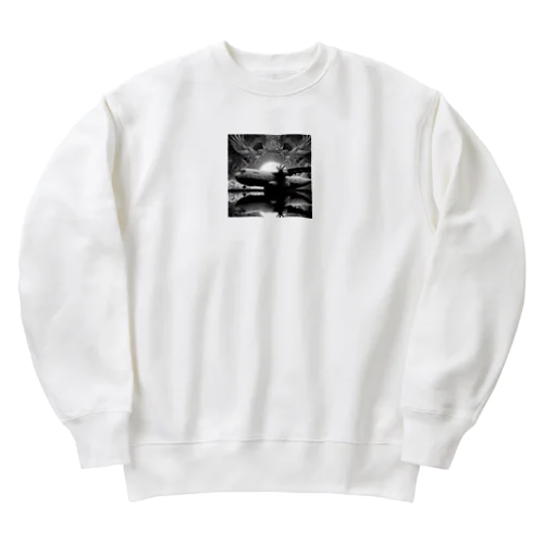 幻想的な貨物機 Heavyweight Crew Neck Sweatshirt