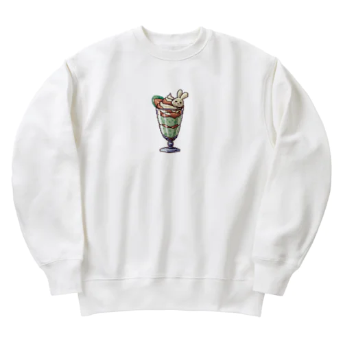 うさうさぱふぇ　メロン味 Heavyweight Crew Neck Sweatshirt