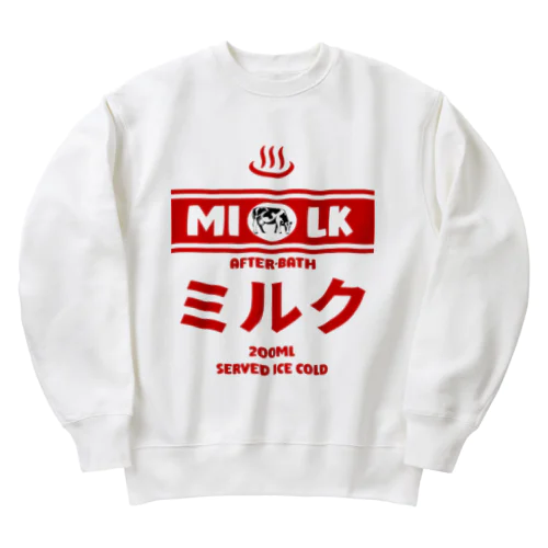 温泉牛乳のミルク♨ Heavyweight Crew Neck Sweatshirt