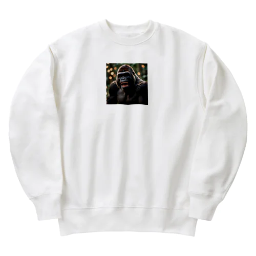 喜んでいるゴリラ Heavyweight Crew Neck Sweatshirt