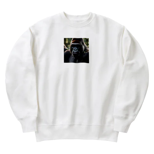 一途なゴリラ Heavyweight Crew Neck Sweatshirt