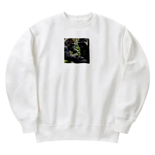 社交的なゴリラ Heavyweight Crew Neck Sweatshirt