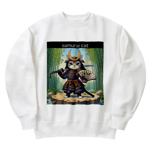 甲冑猫太郎(かっちゅうねこたろう) Heavyweight Crew Neck Sweatshirt